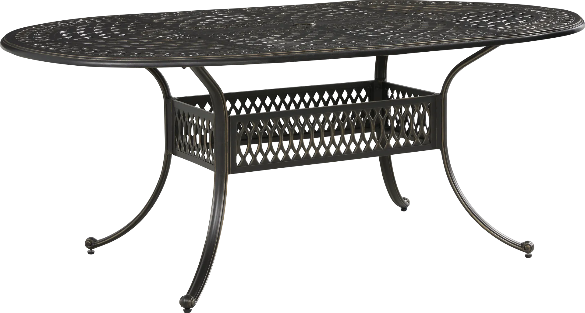 Carina Bronze Oval Outdoor Dining Table - Image 2