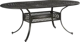 oval outdoor dining table