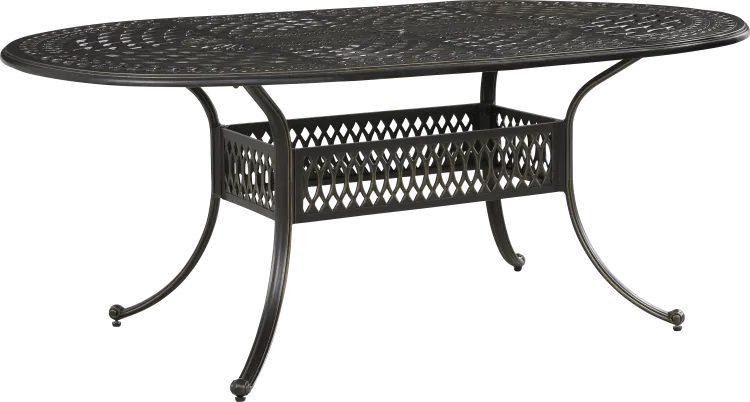 oval outdoor dining table