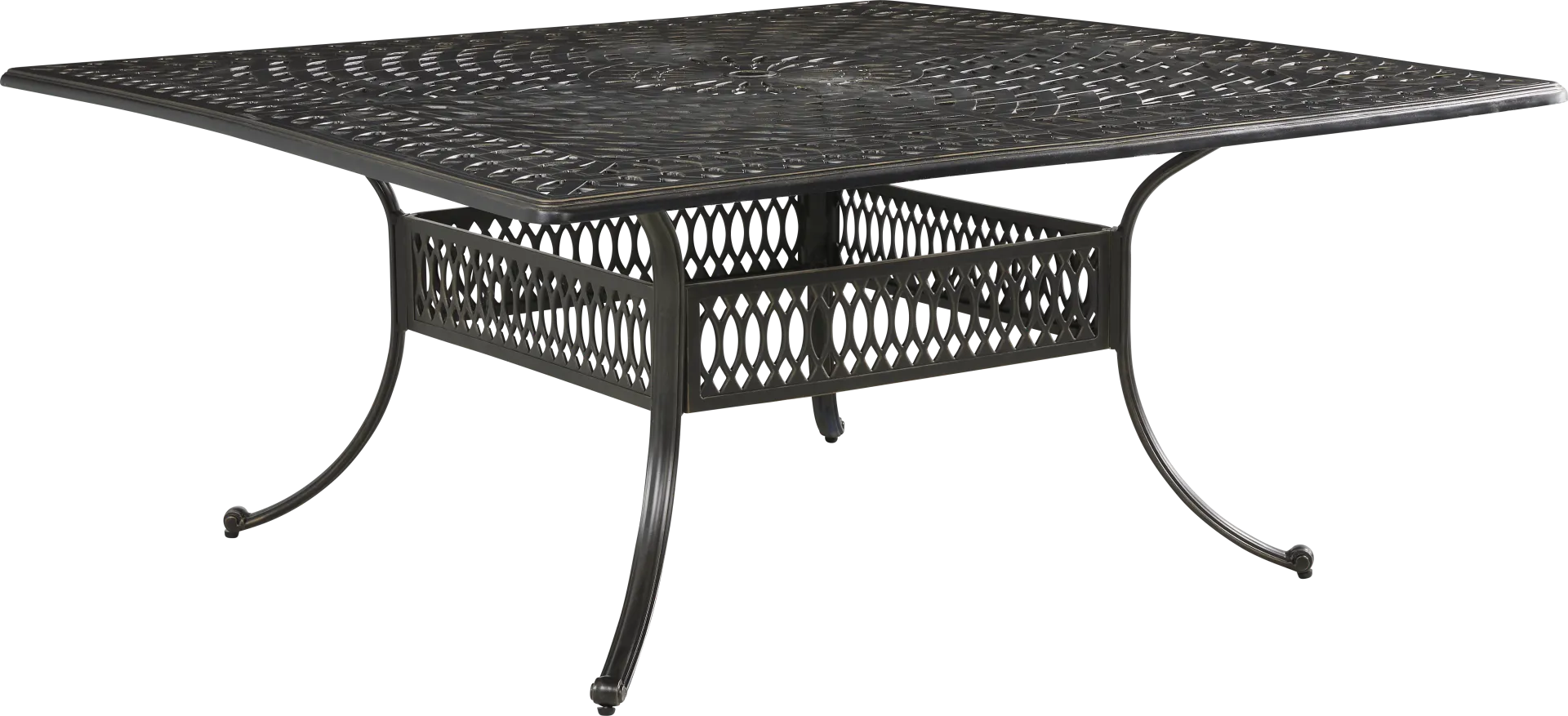 Carina Bronze 9 Pc Square Outdoor Dining Set with Sky Cushions - Image 2