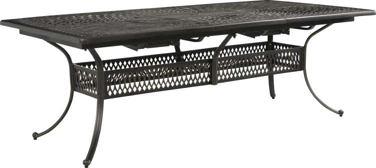 rectangle extension outdoor dining table