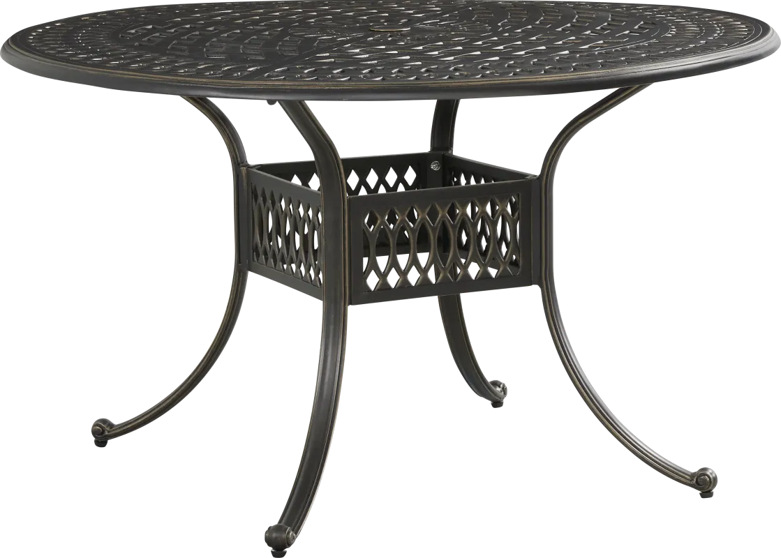 Carina Bronze 48 in Round Outdoor Dining Table