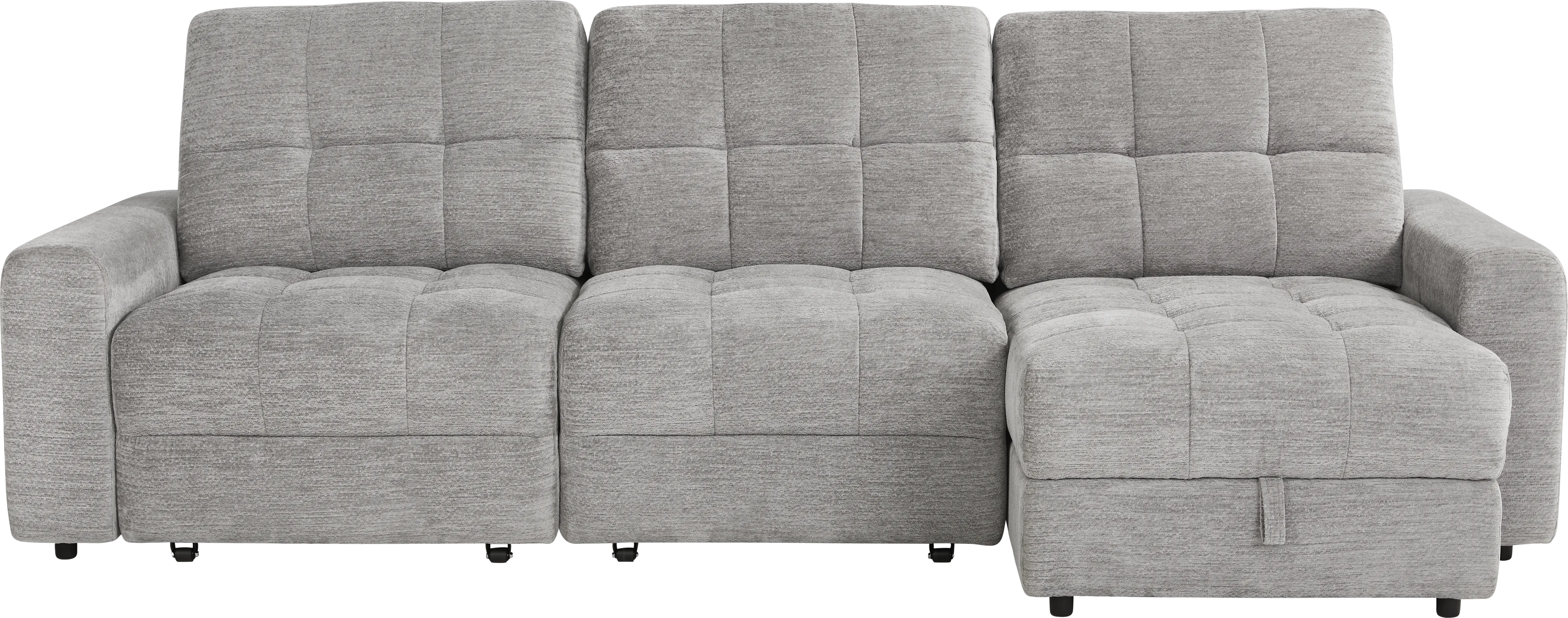 Meriwether Gray 3 Pc Power Slider Sectional - Image 2