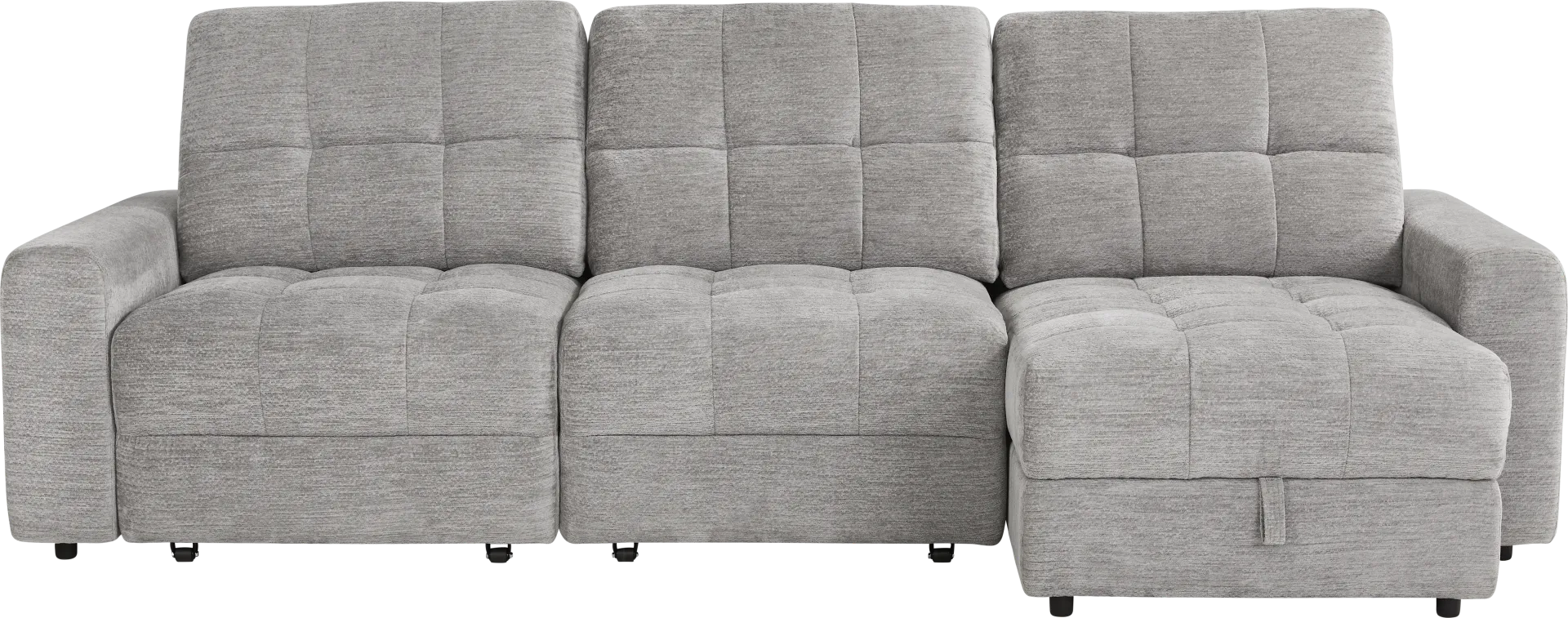 Meriwether Gray 3 Pc Power Slider Sectional - Image 2