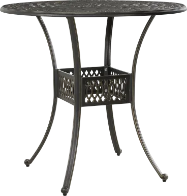 Carina Bronze 42 in. Round Bar Height Outdoor Dining Table