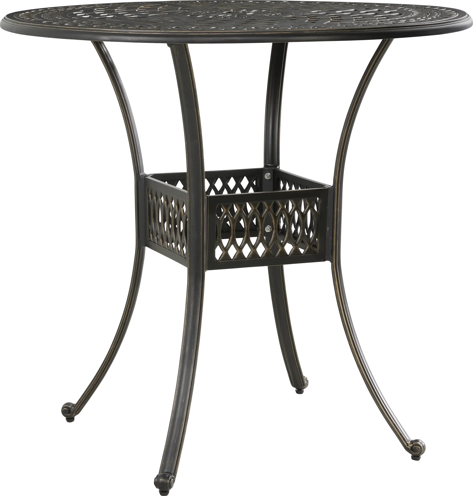 Carina Bronze 42 in. Round Bar Height Outdoor Dining Table