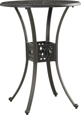 Carina Bronze 30 in. Round Bar Height Outdoor Dining Table