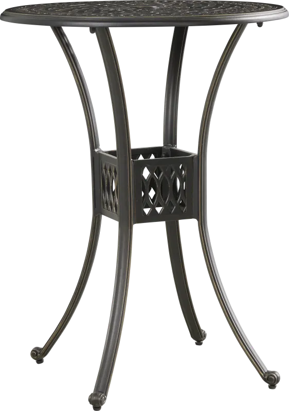 Carina Bronze 30 in. Round Bar Height Outdoor Dining Table