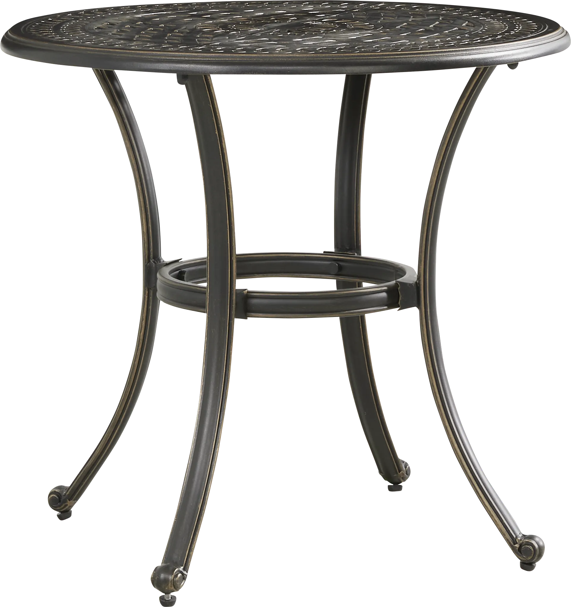Carina Bronze 3 Pc 30 in. Round Outdoor Dining Set with Sky Cushions - Thumbnail - Image 2