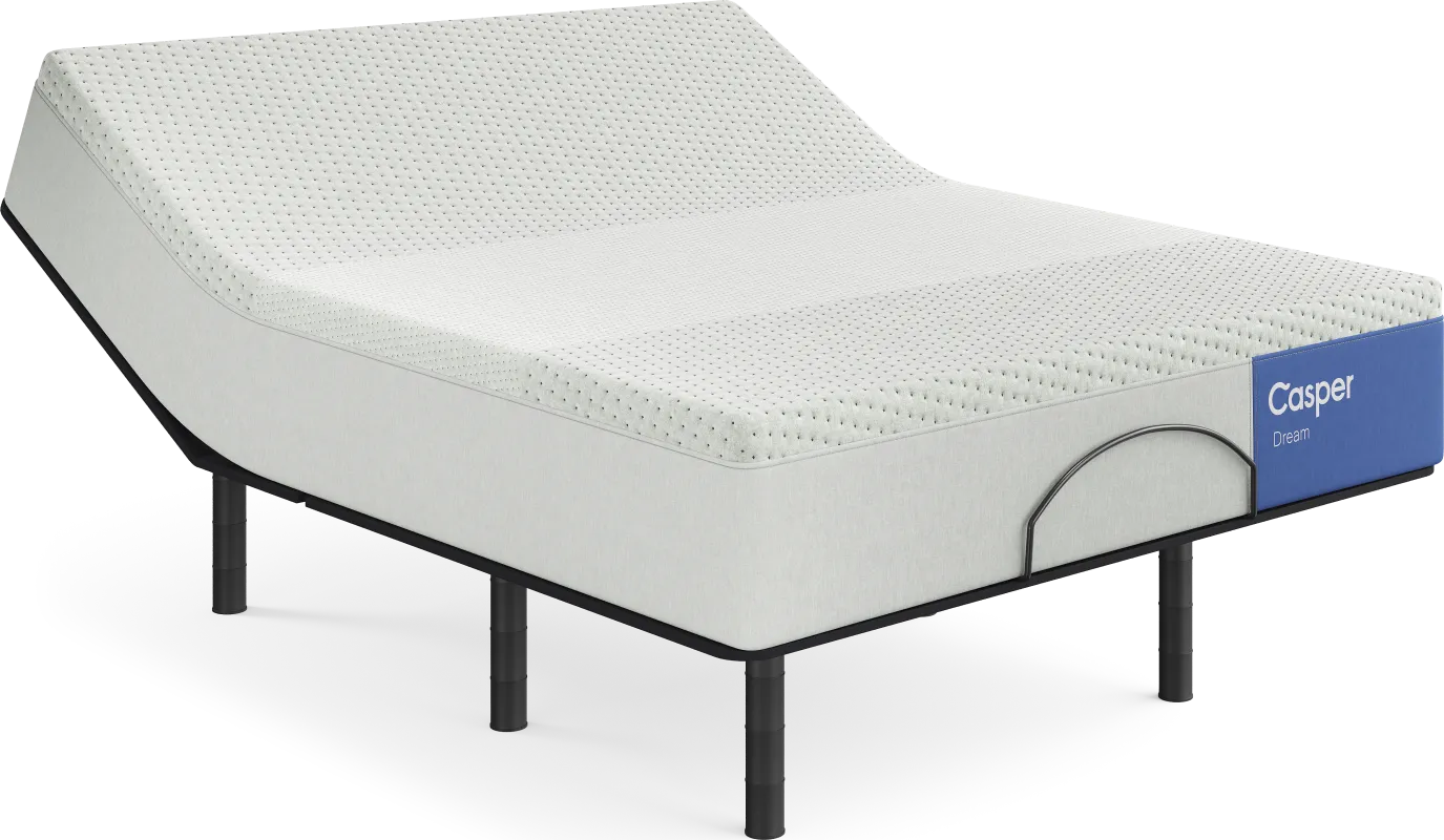 Casper Dream Queen Mattress with Head Up Only Base