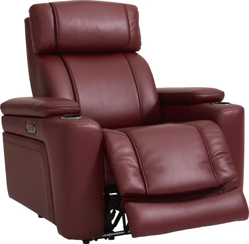 Haven Point Red Dual Power Recliner
