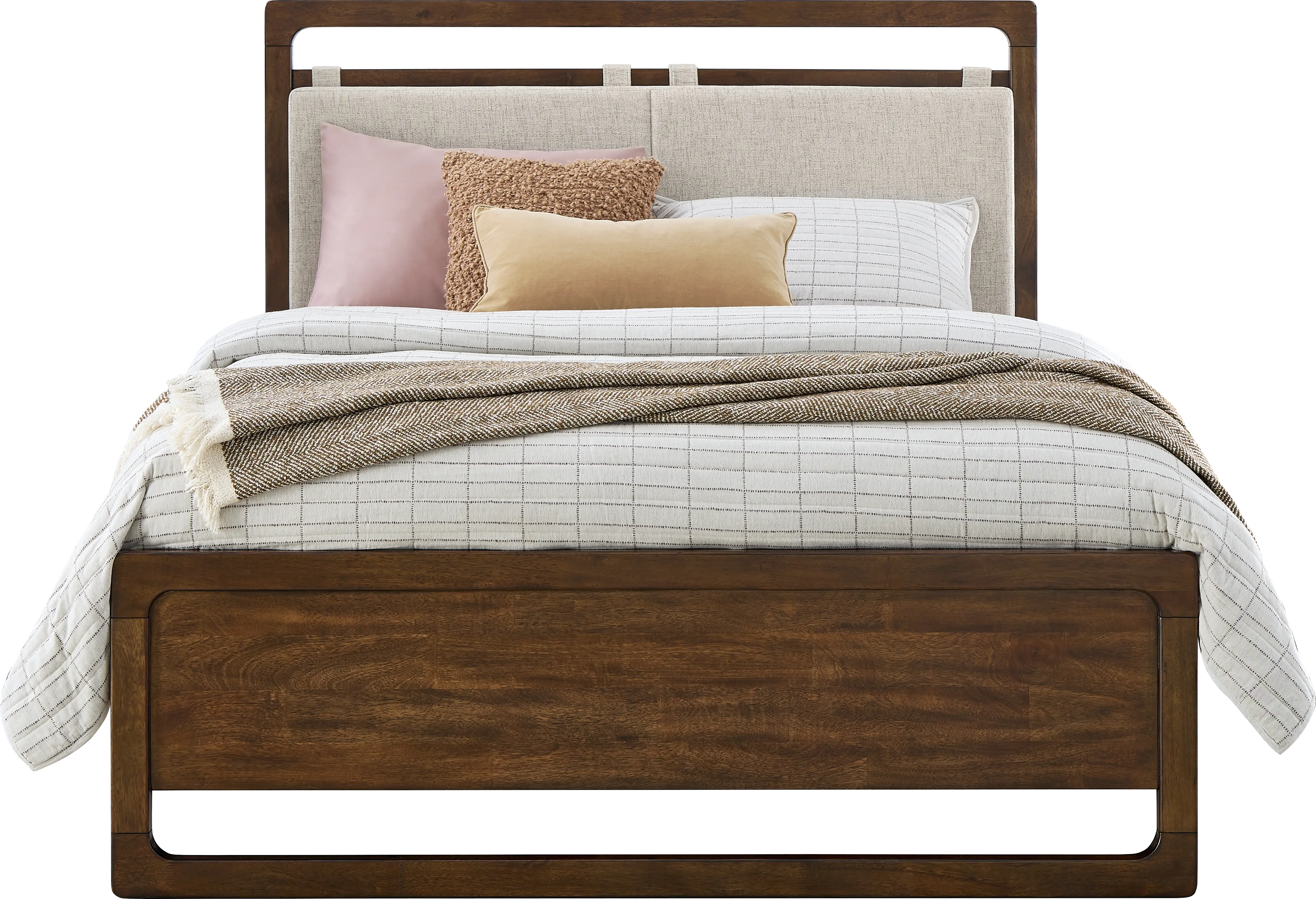 Surrey Ellis Caramel 3 Pc King Upholstered Bed - Thumbnail - Image 1