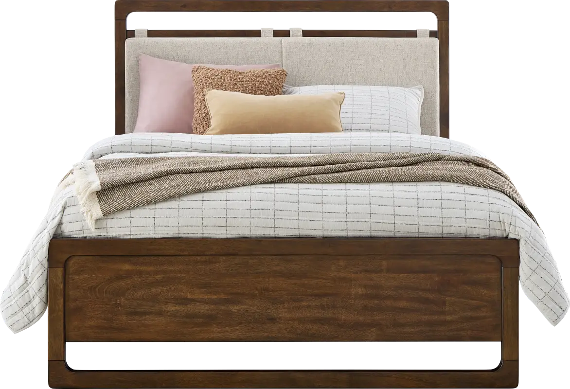 Surrey Ellis Caramel 3 Pc Queen Upholstered Bed