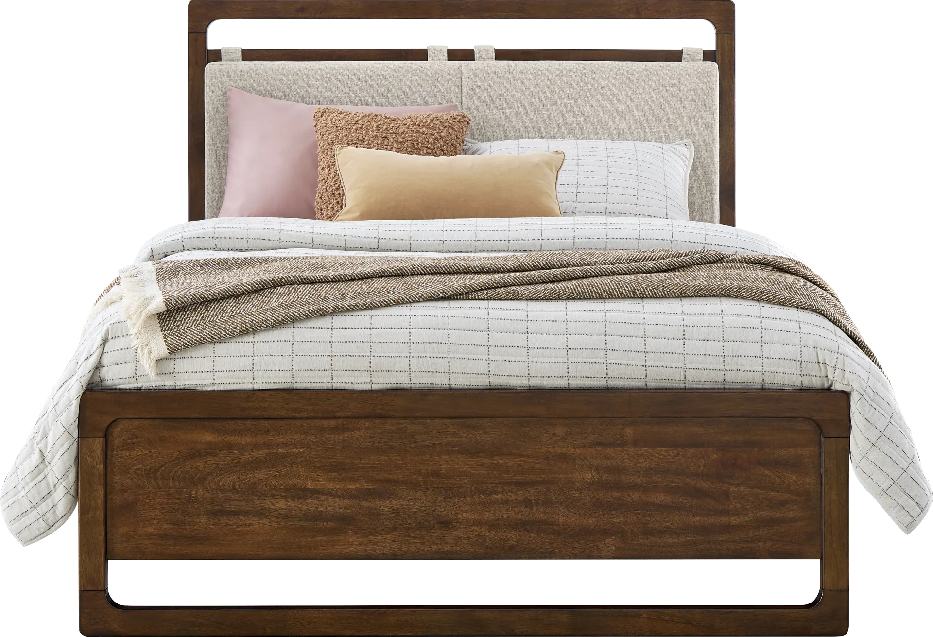 Surrey Ellis Caramel 3 Pc King Upholstered Bed - Image 1