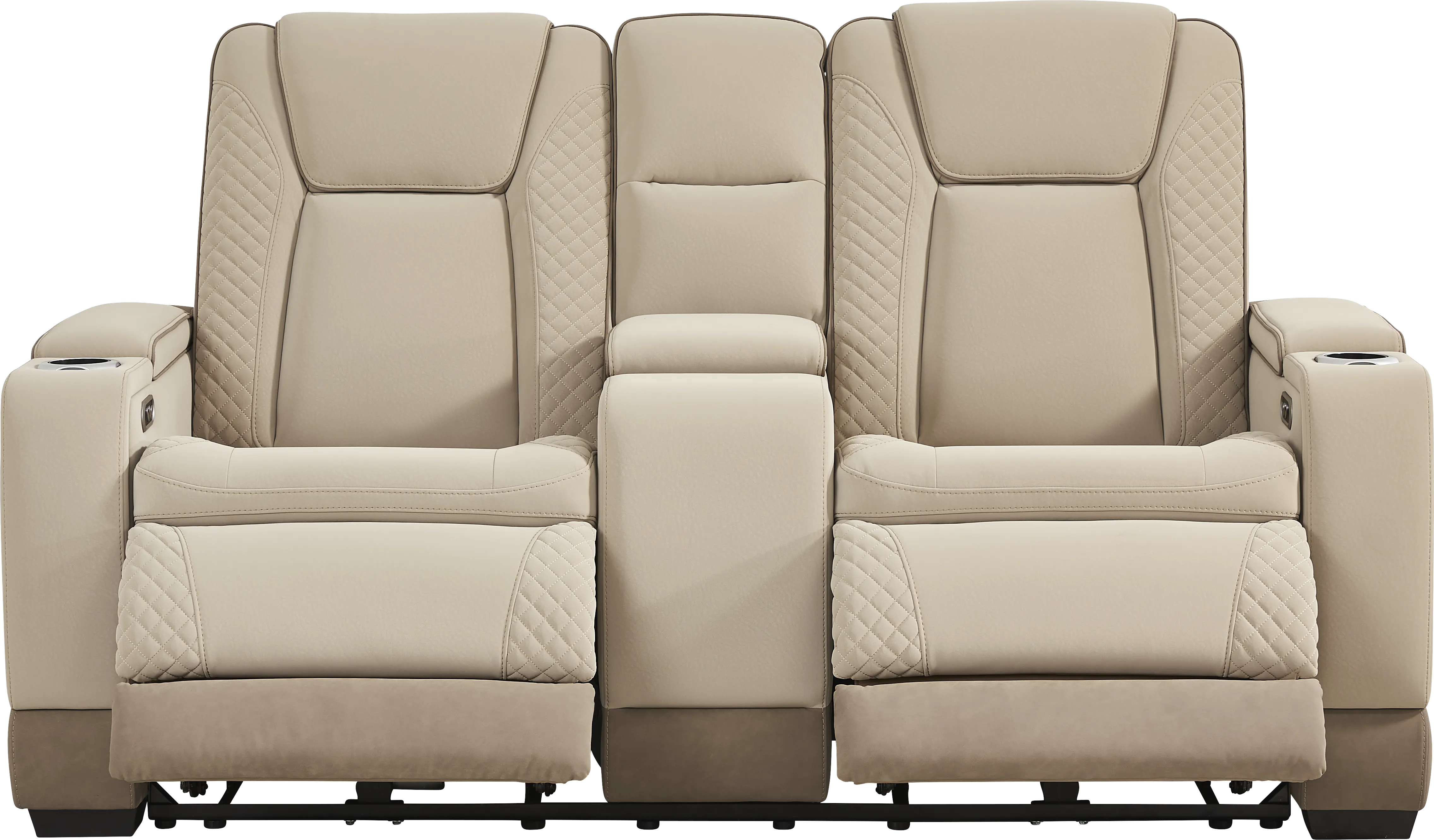 Donovan Park Beige 5 Pc Dual Power Reclining Living Room - Thumbnail - Image 13