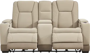 dual power console loveseat