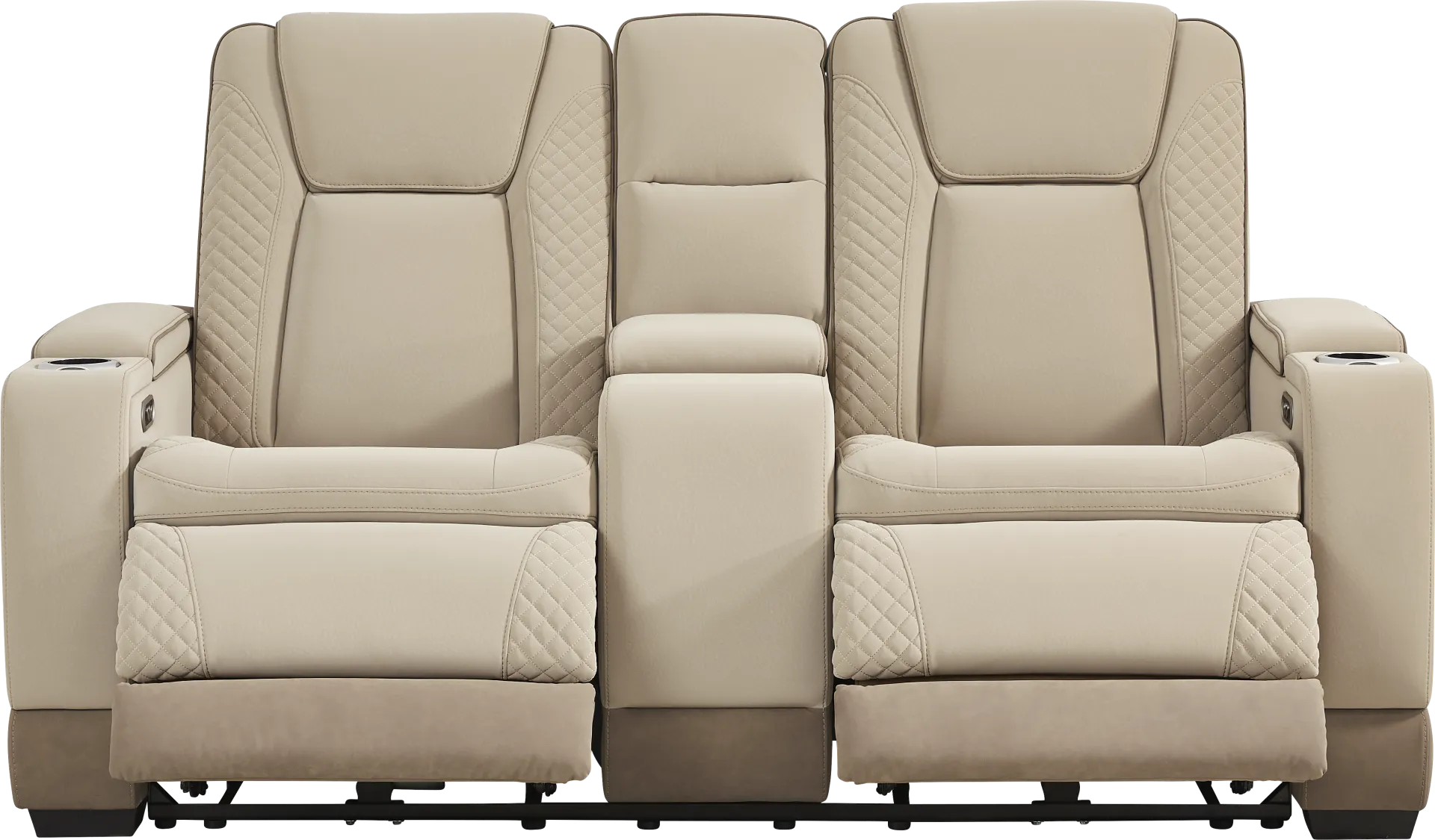Donovan Park Beige 5 Pc Dual Power Reclining Living Room - Image 13