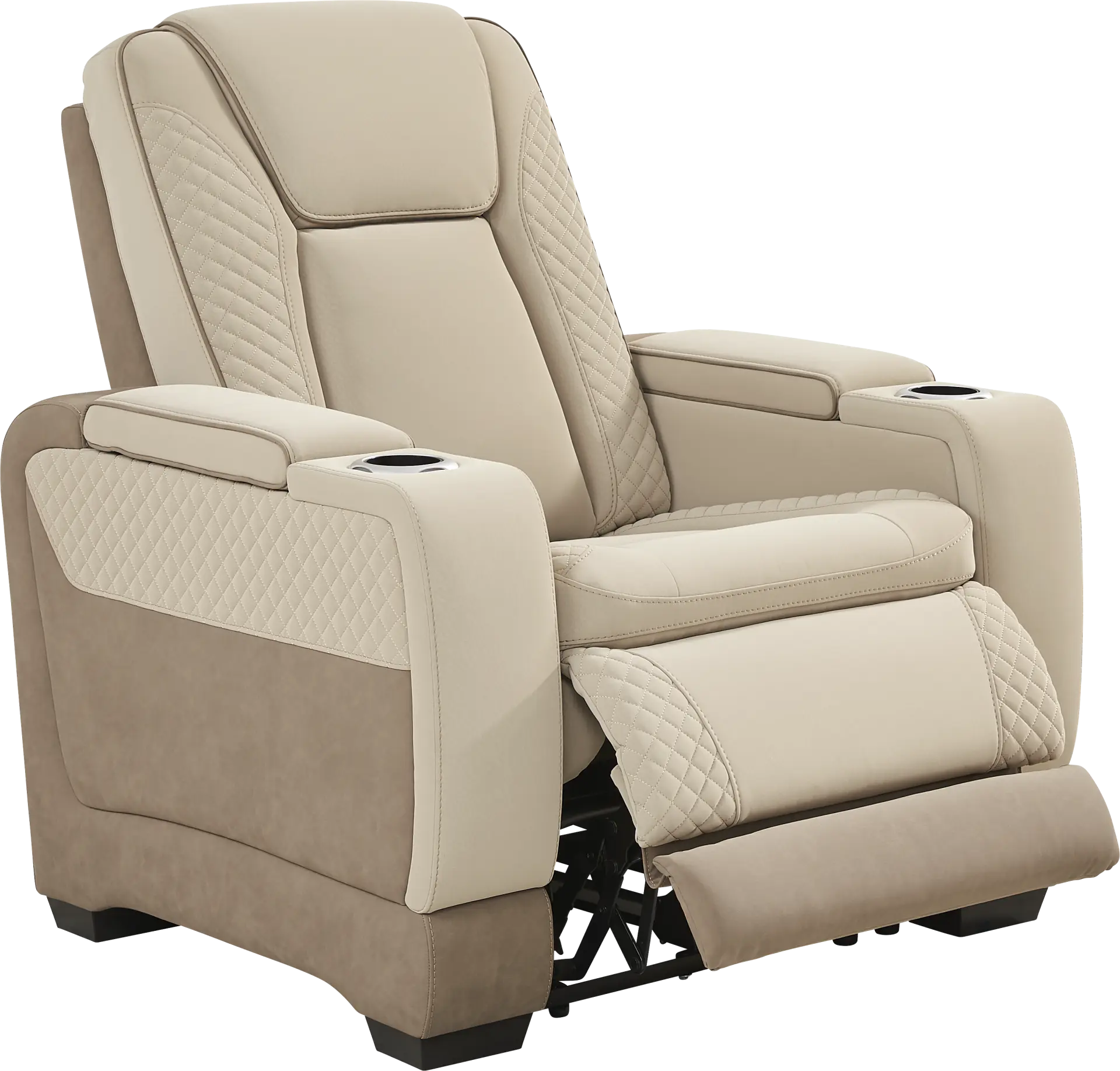 Donovan Park Beige Dual Power Recliner