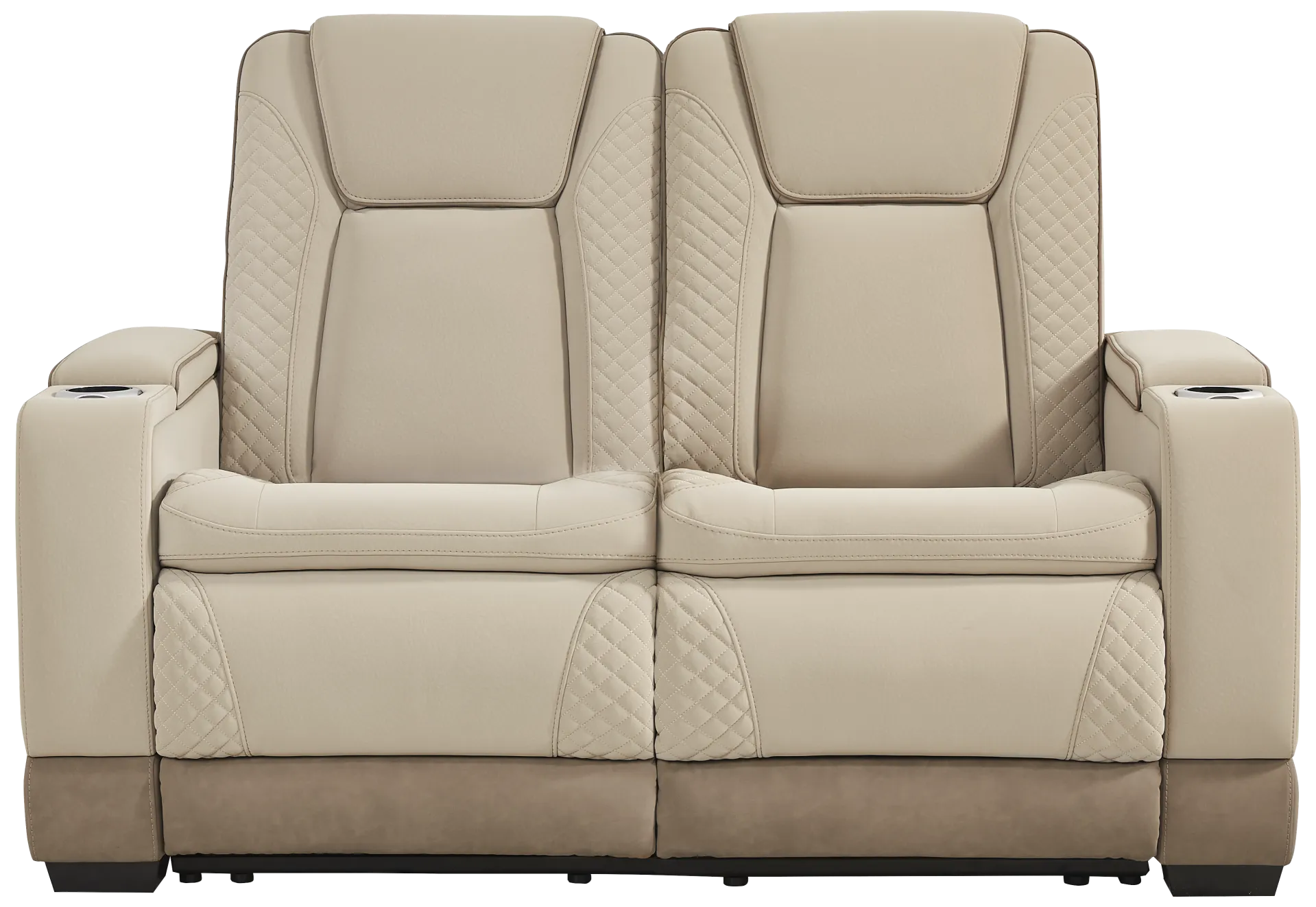 beige loveseat