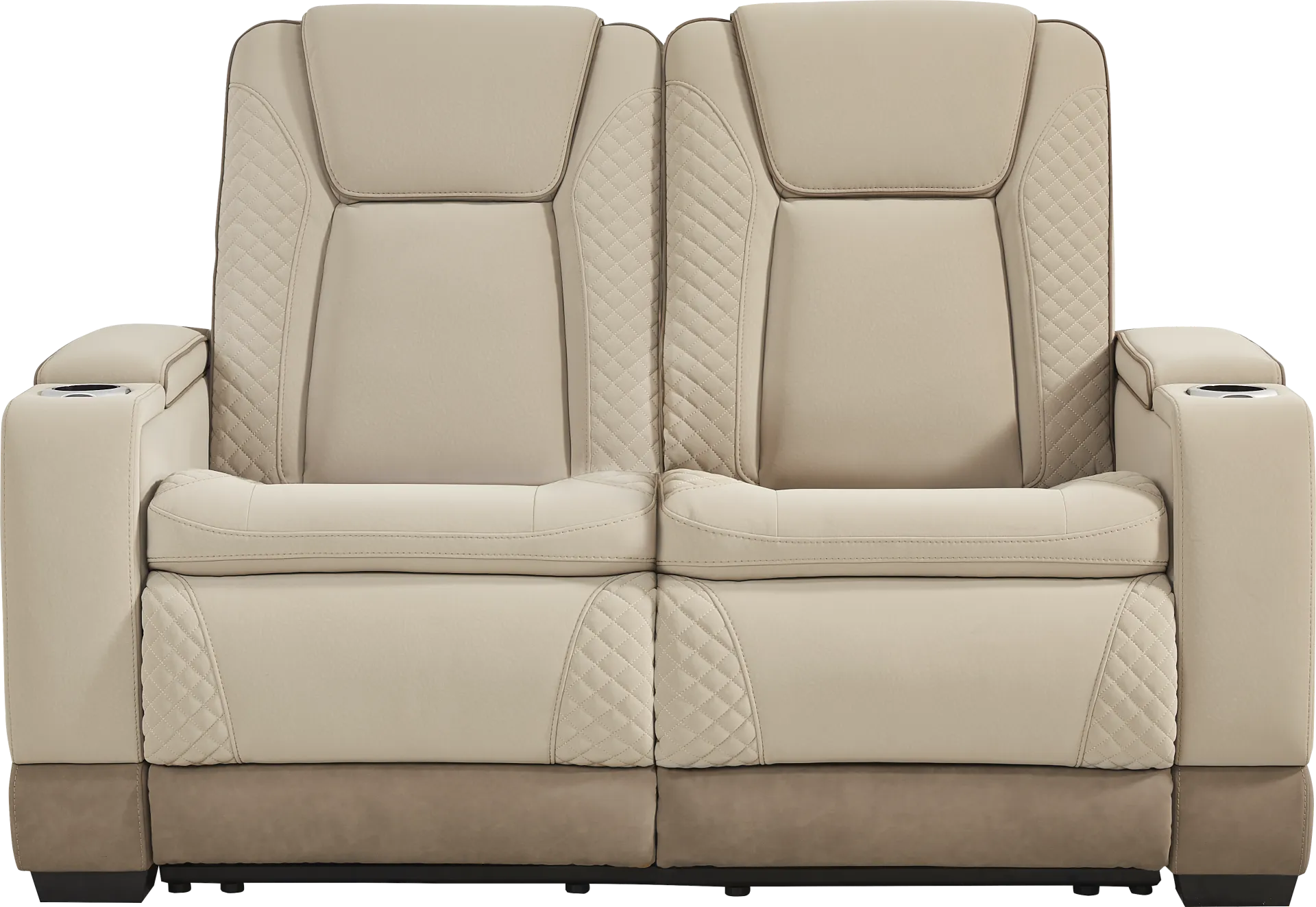 Donovan Park Beige 7 Pc Living Room with Dual Power Reclining Sofa - Image 13