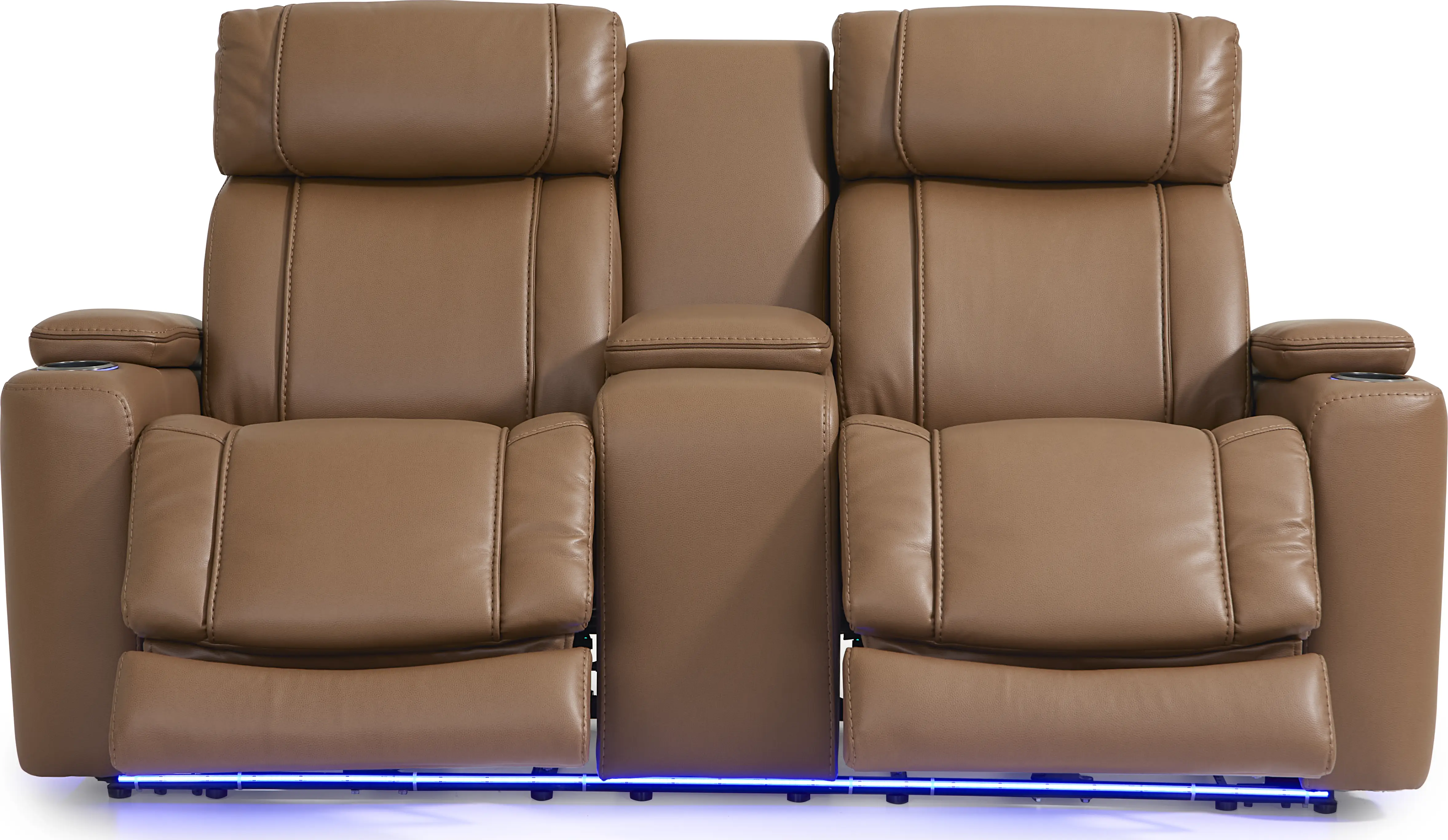 Haven Point Saddle Dual Power Reclining Console Loveseat - Thumbnail - Image 1