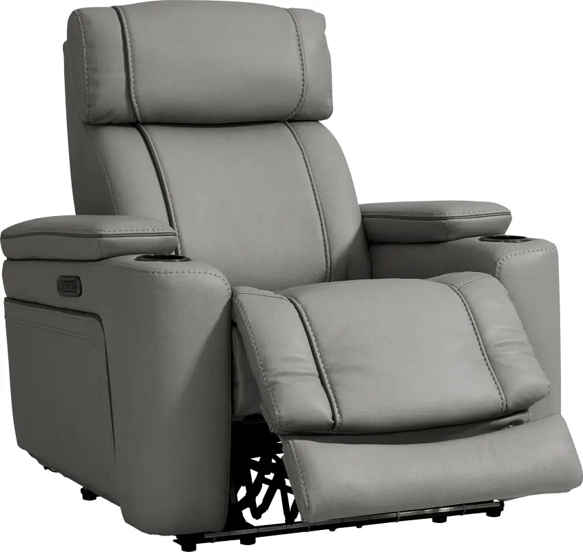 Haven Point Charcoal Dual Power Recliner