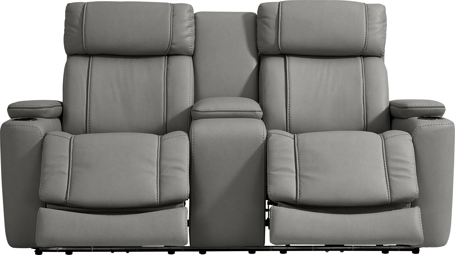 Haven Point Charcoal Dual Power Reclining Console Loveseat - Image 1