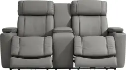 dual power reclining console loveseat