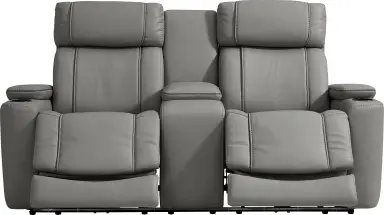 dual power reclining console loveseat