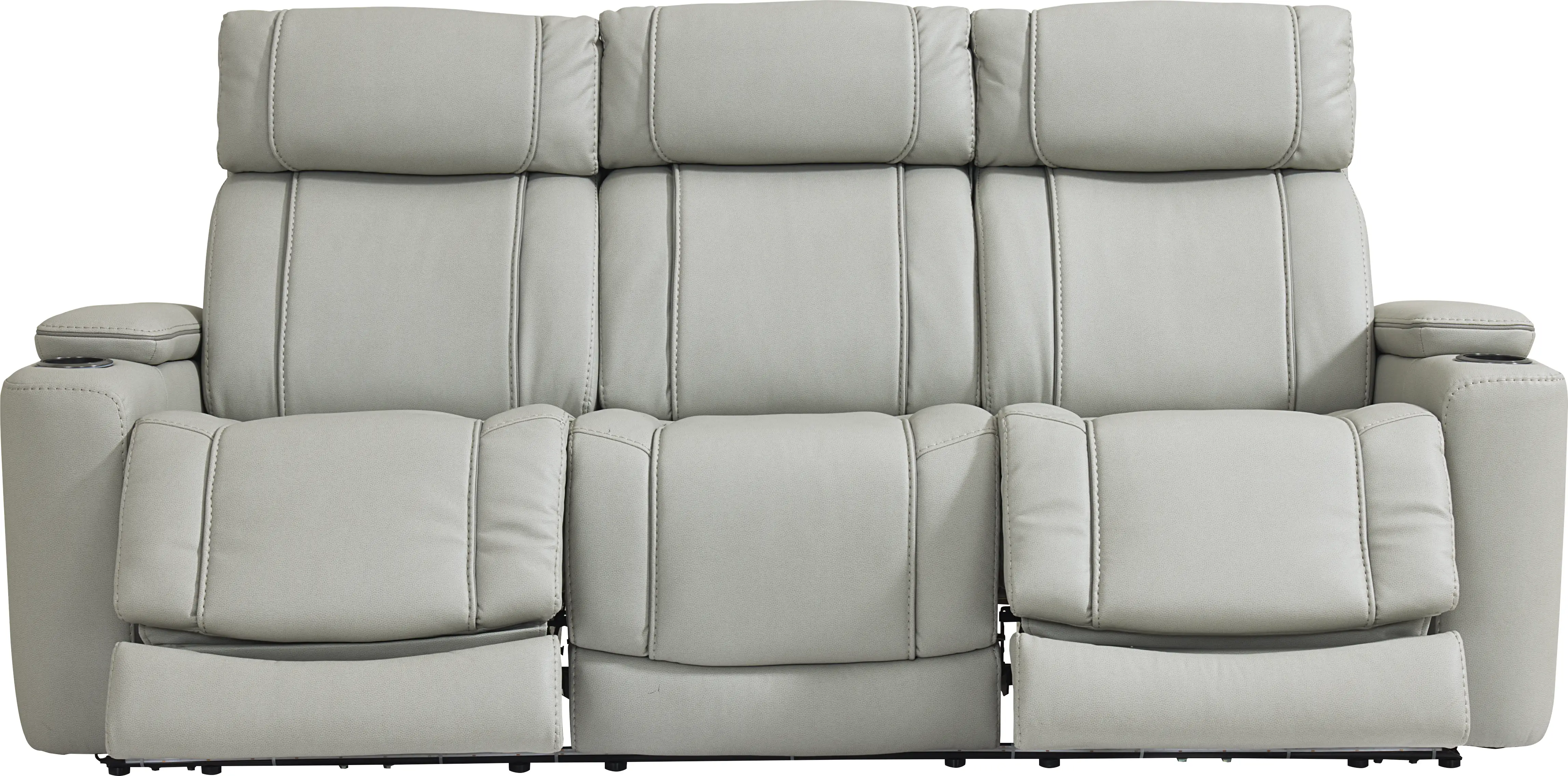 Haven Point Platinum 2 Pc Reclining Living Room with Dual Power Reclining Sofa - Thumbnail - Image 2