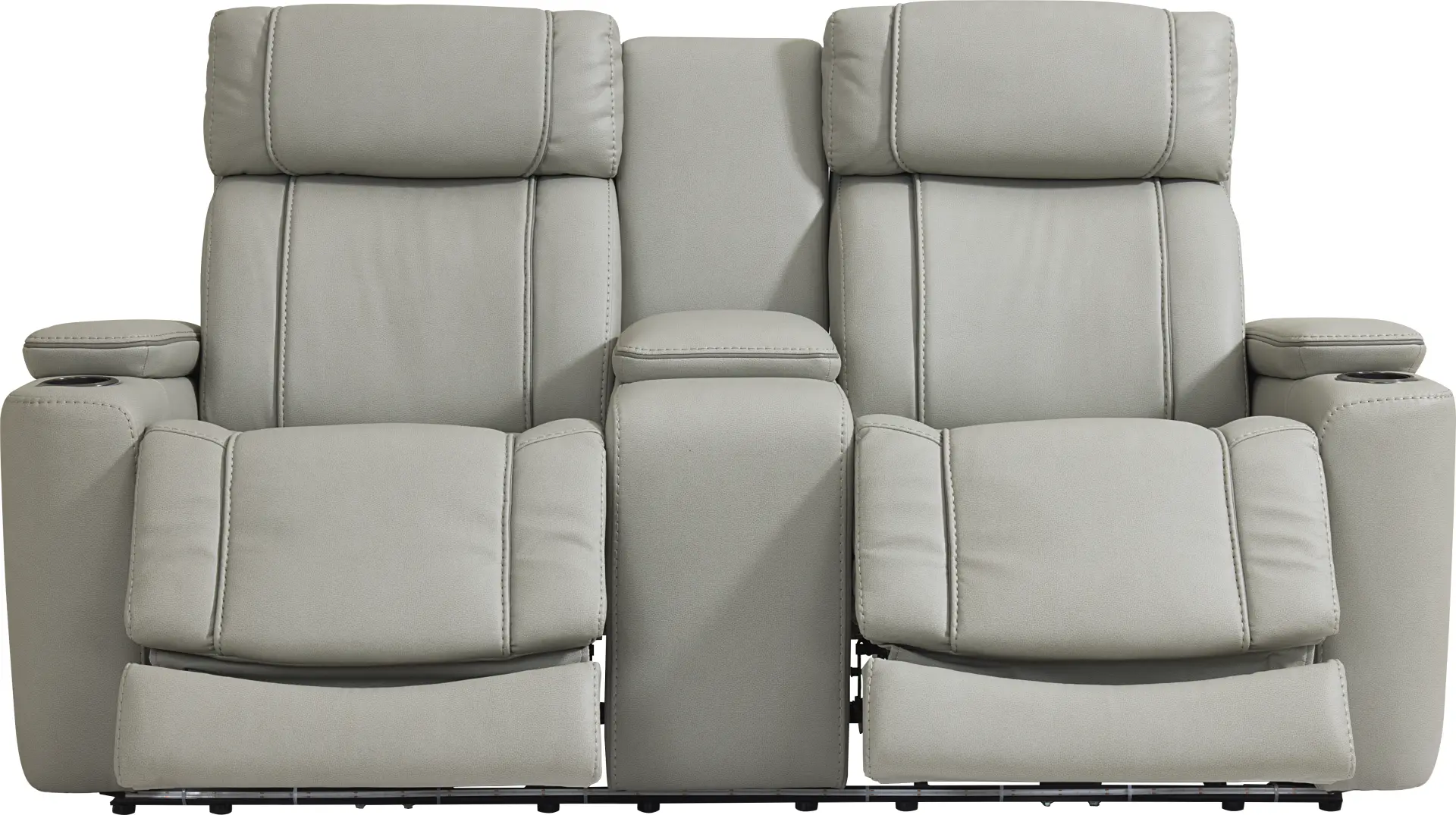 Haven Point Platinum Dual Power Reclining Console Loveseat