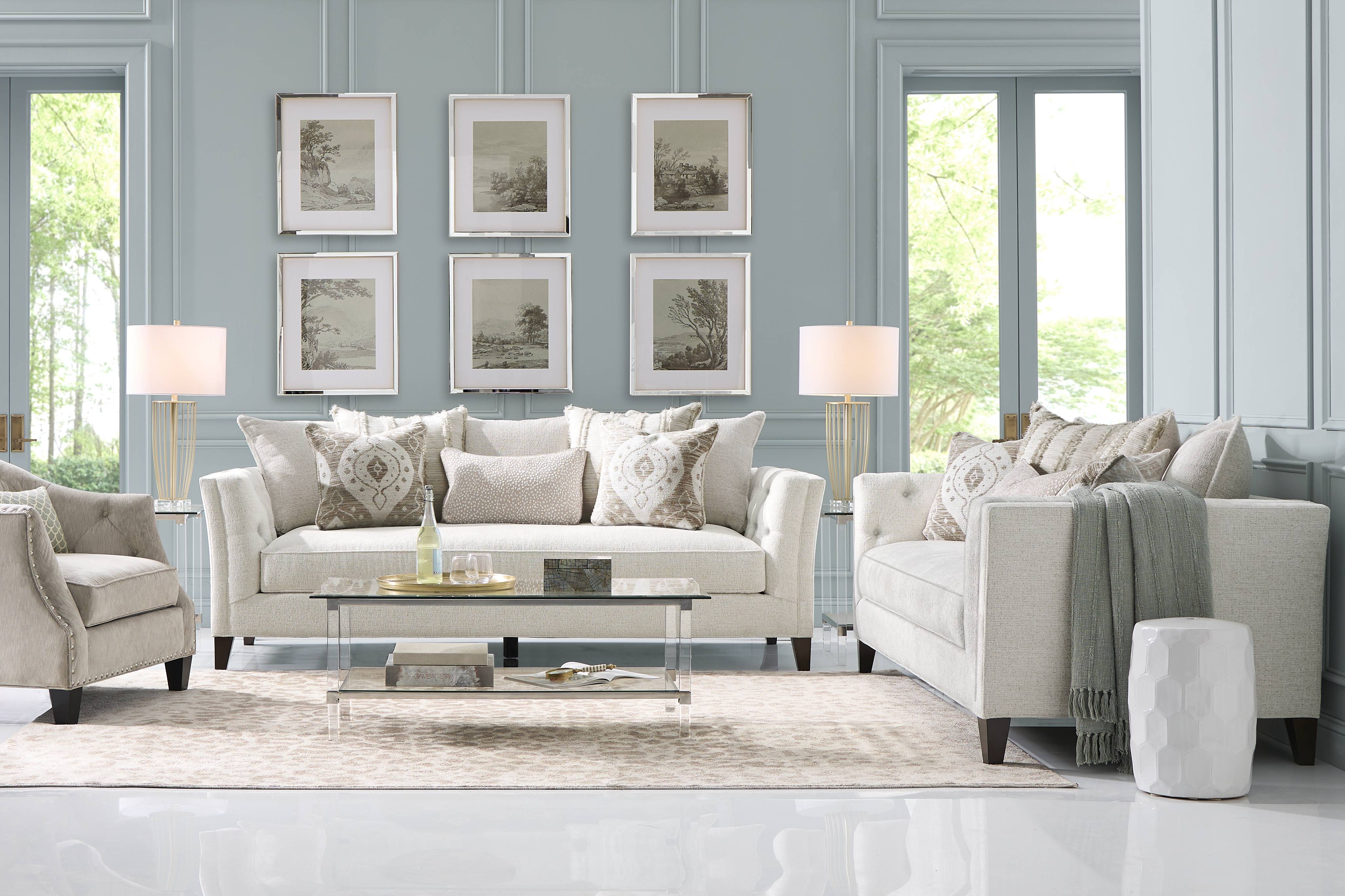 Shelton Ivory Sofa - Thumbnail - Image 2
