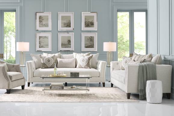 Shelton Ivory Apartment Sofa