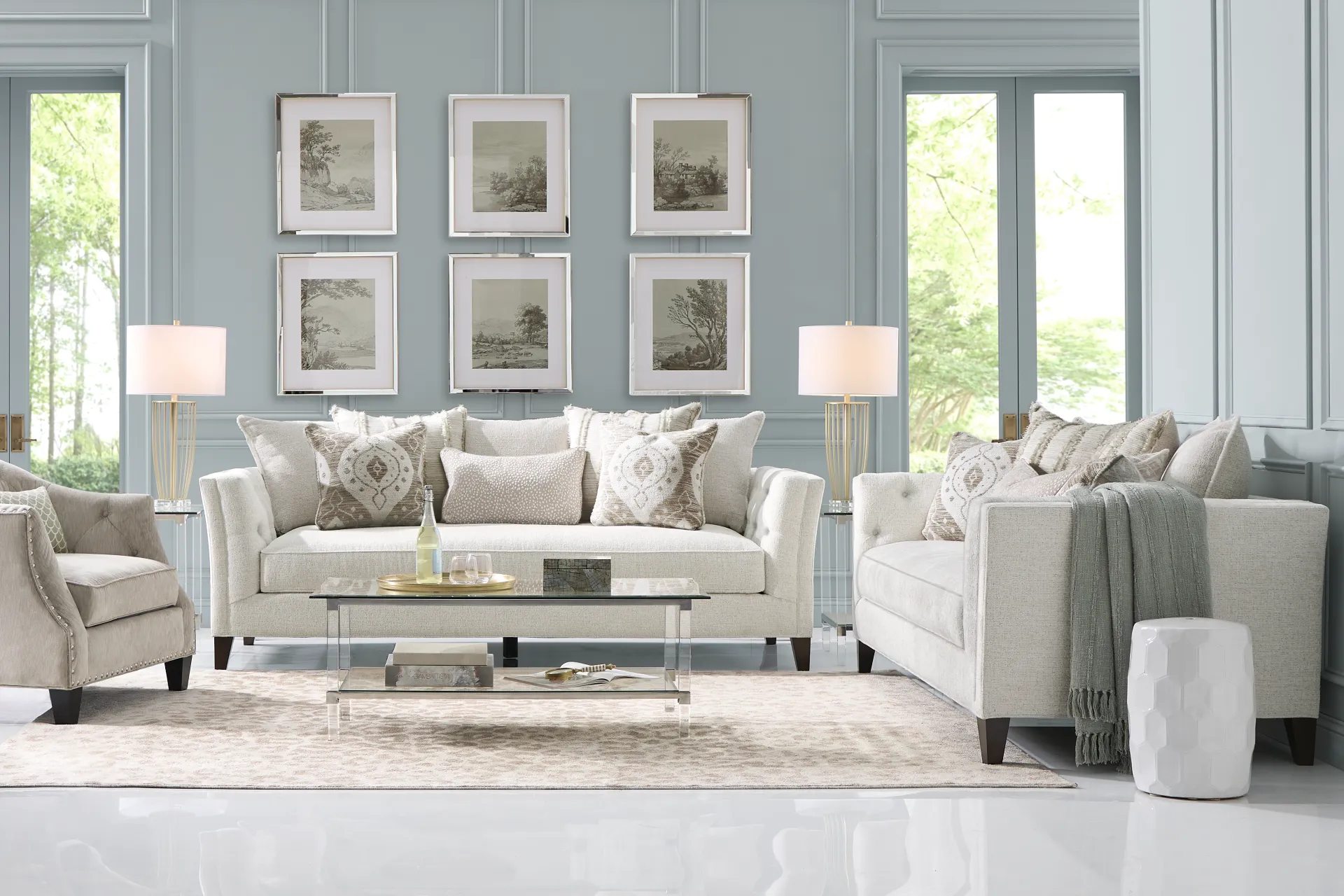 Shelton Ivory Sofa - Image 1