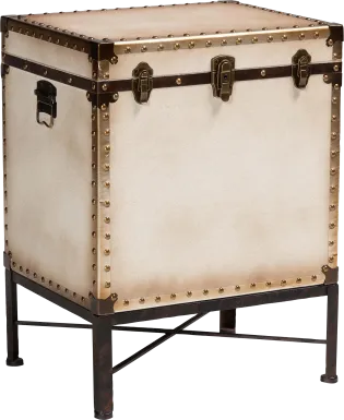 Lochiel II White End Table