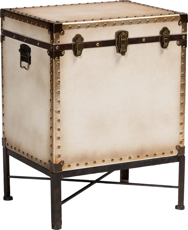 Lochiel II White End Table