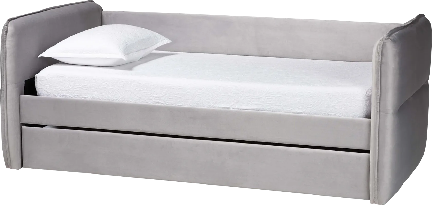 Tisdaley Light Gray Twin Daybed with Trundle