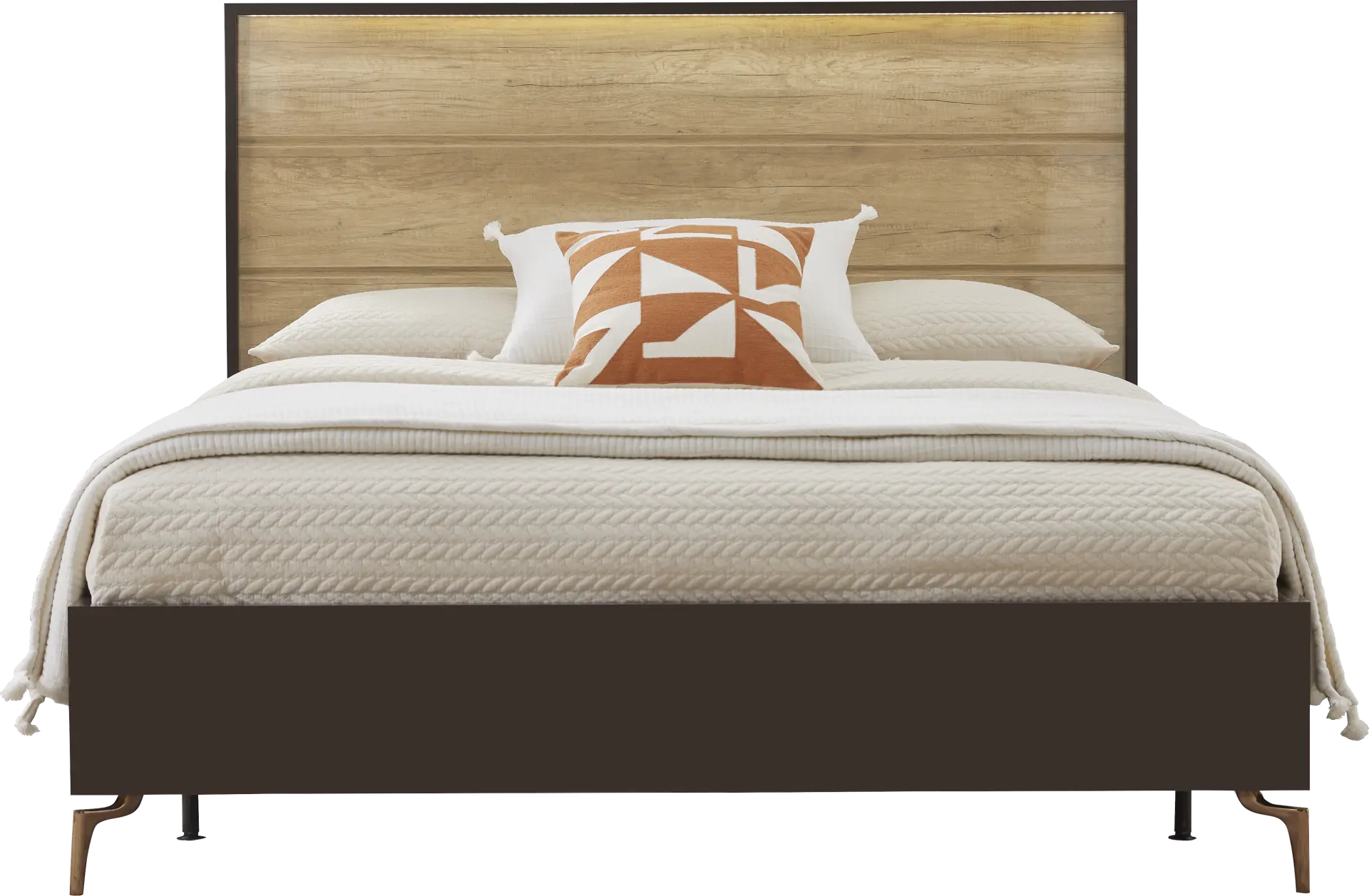 Esmedira Brown 3 Pc Queen Panel Bed