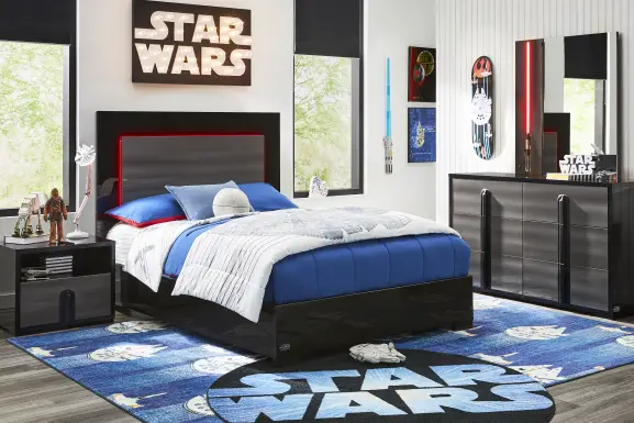 Star Wars Black Full Lighted Bedroom