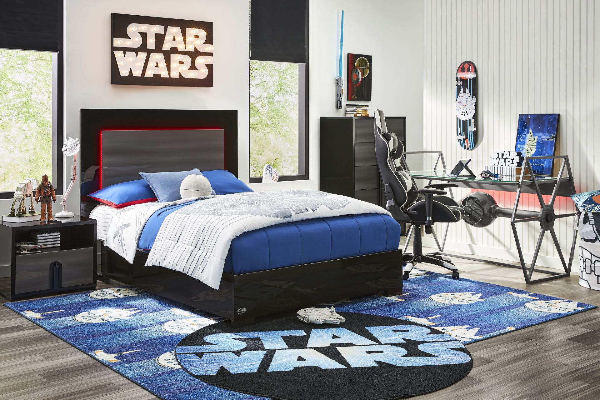 Star Wars Black Full Lighted Bedroom - Image 1
