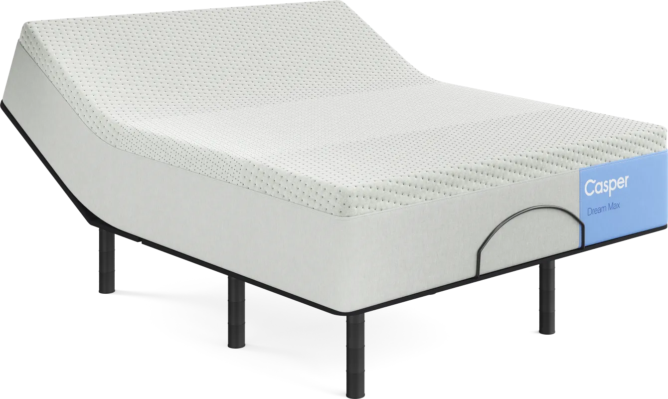 Casper Dream Max Queen Mattress with Head Up Only Base