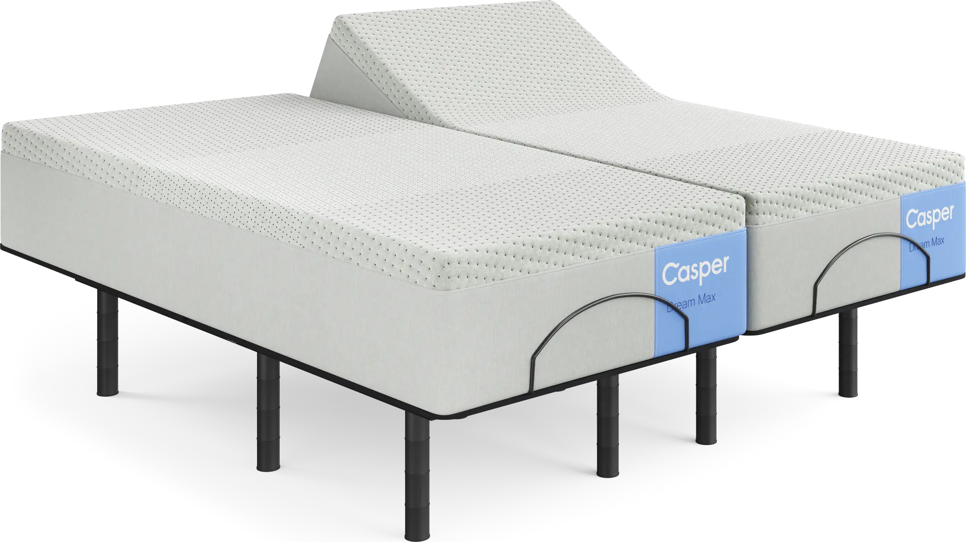 Casper Dream Max Split King Mattress with Head Up Only Base