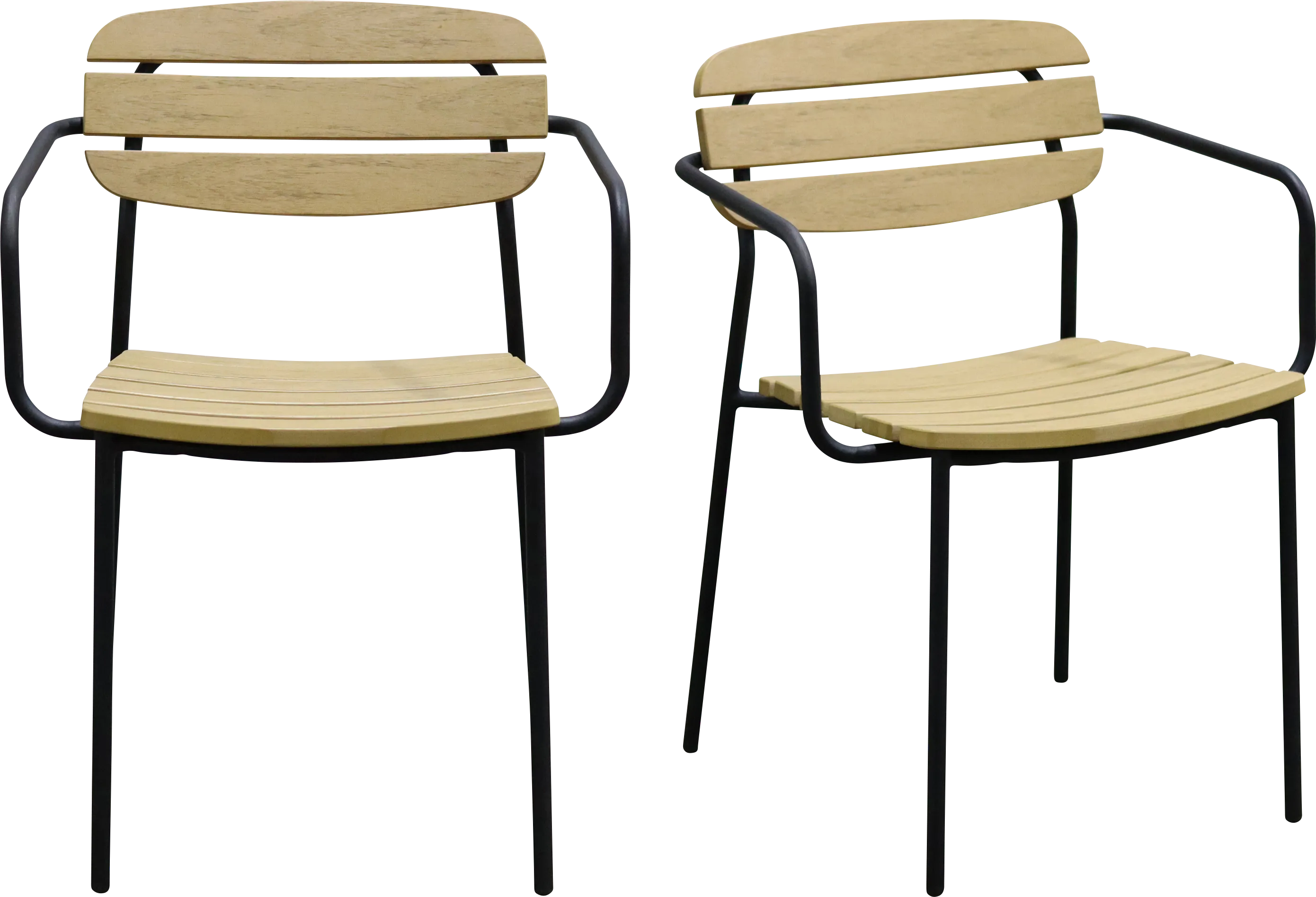 Outdoor Rufiny Brown Arm Chair, Set of 2 - Thumbnail - Image 1