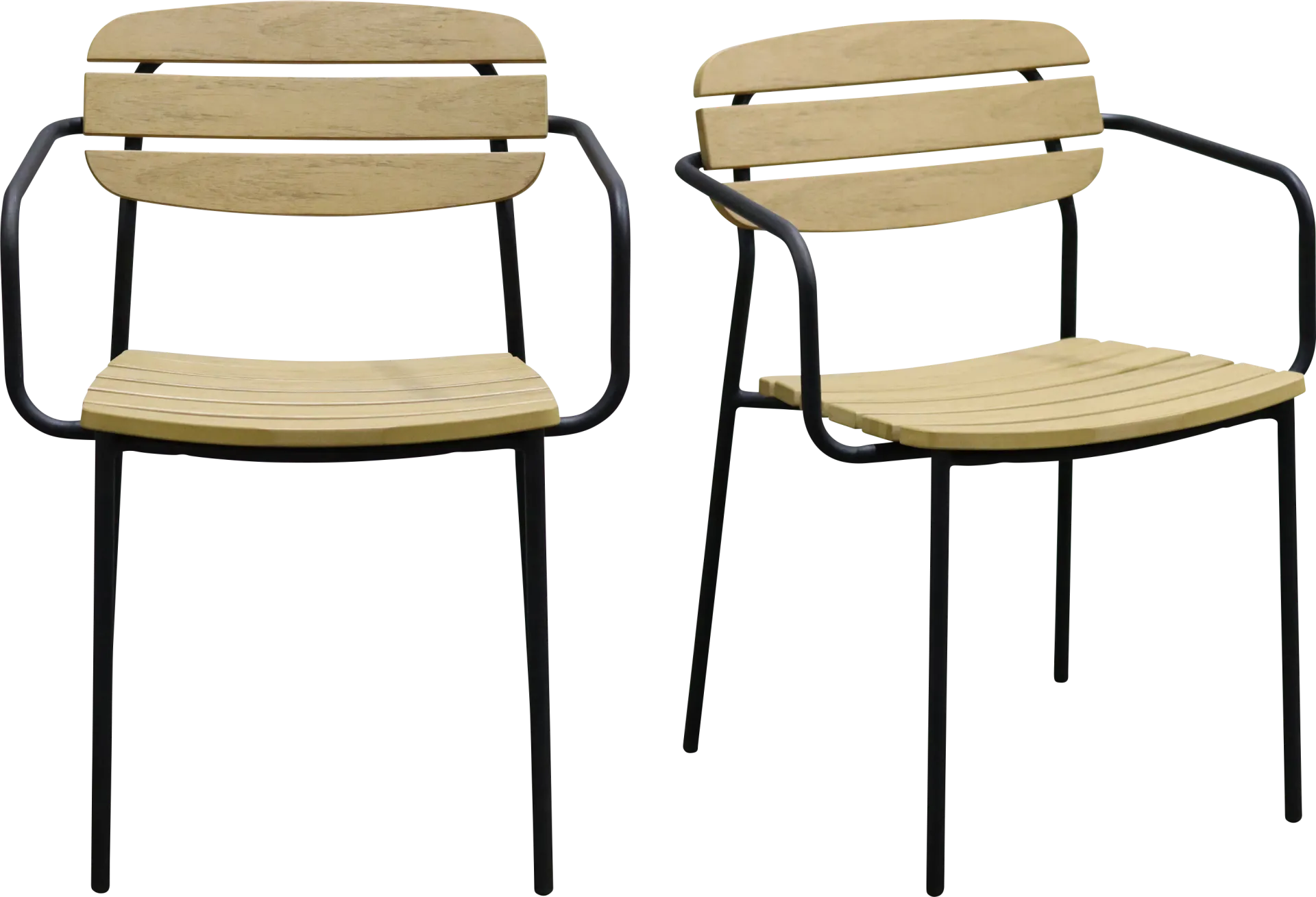 Outdoor Rufiny Brown Arm Chair, Set of 2 - Image 1