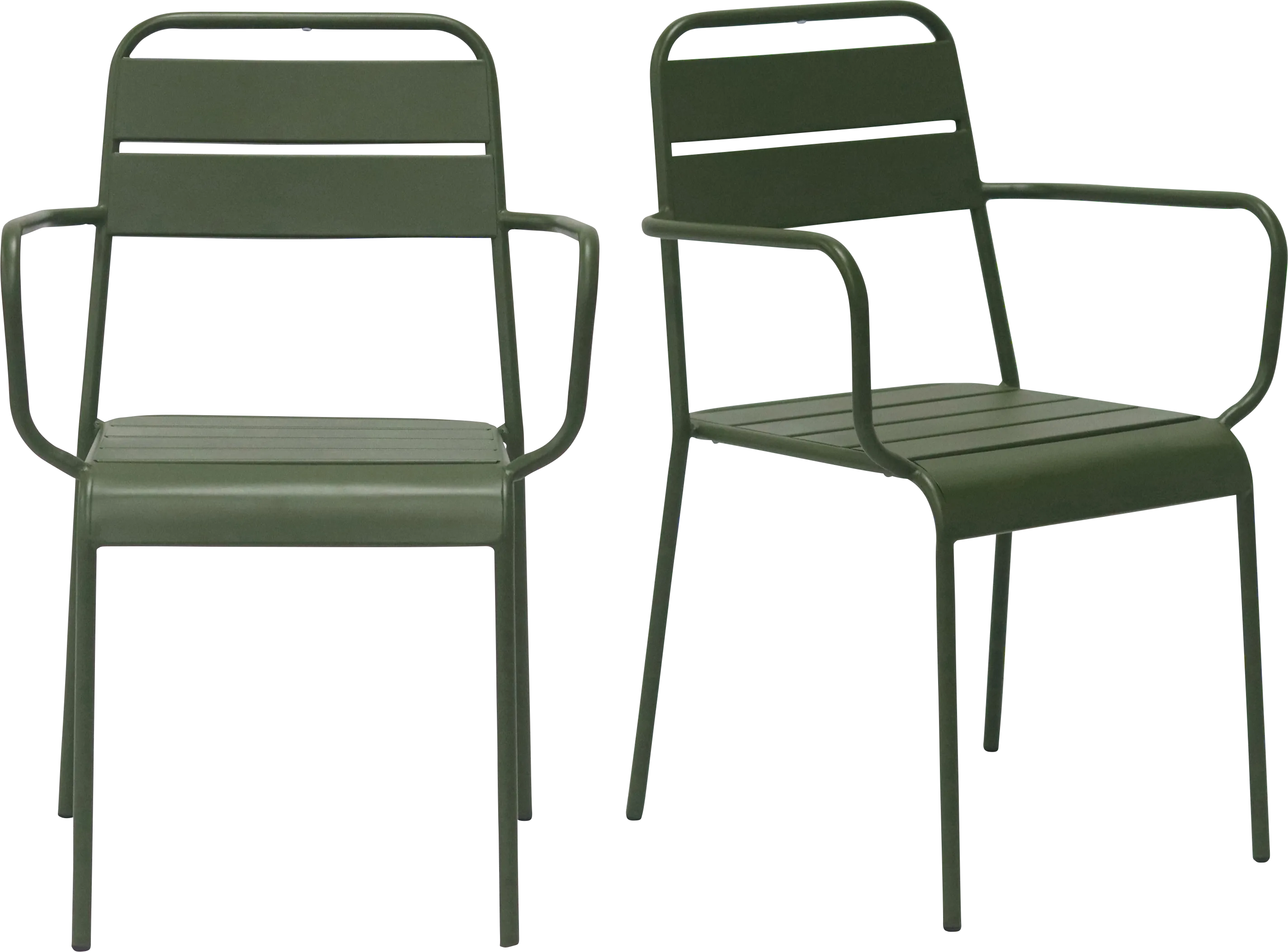 Outdoor Sowelle Green Arm Chair, Set of 2 - Thumbnail - Image 1