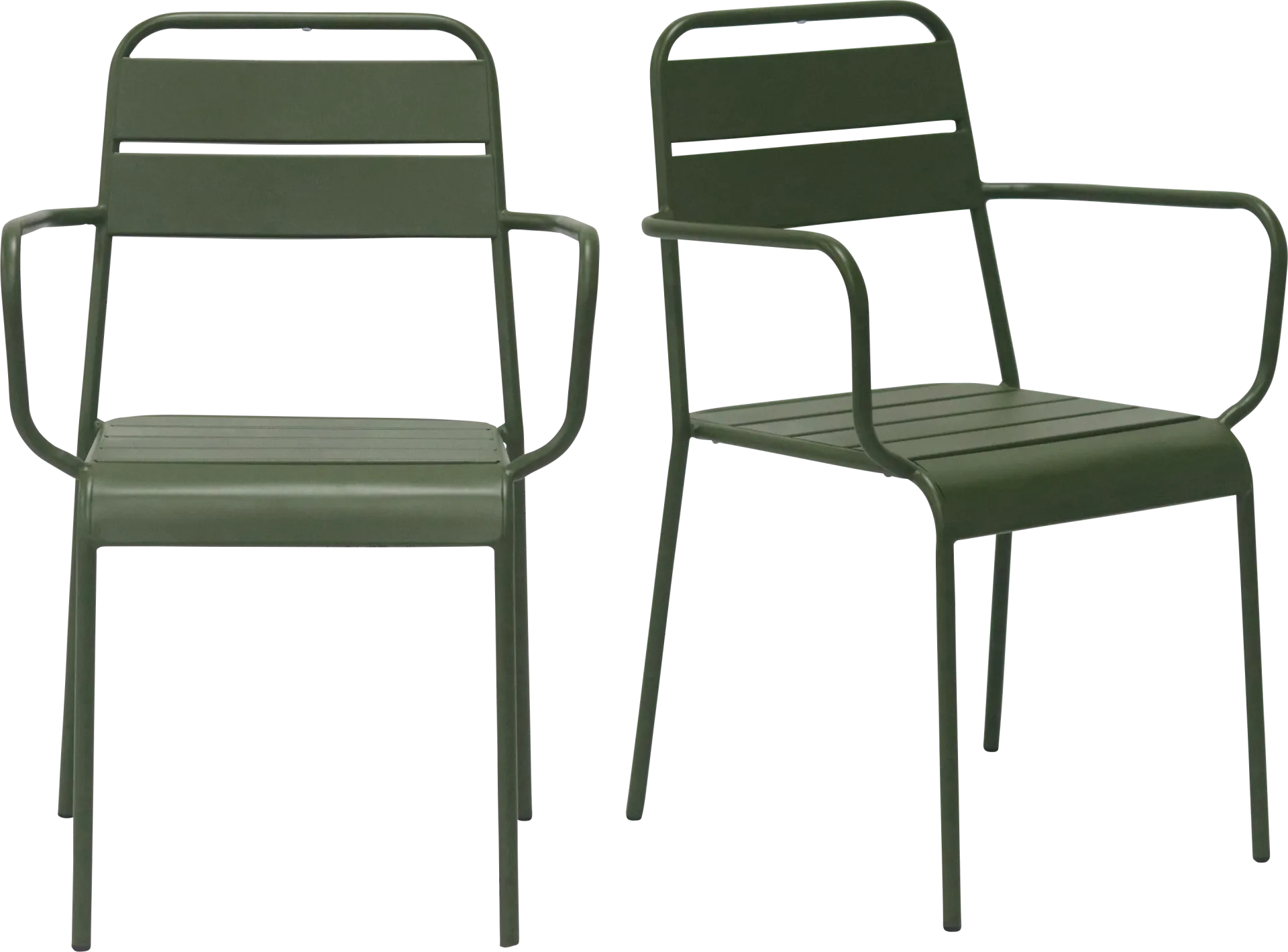 Outdoor Sowelle Green Arm Chair, Set of 2 - Image 1