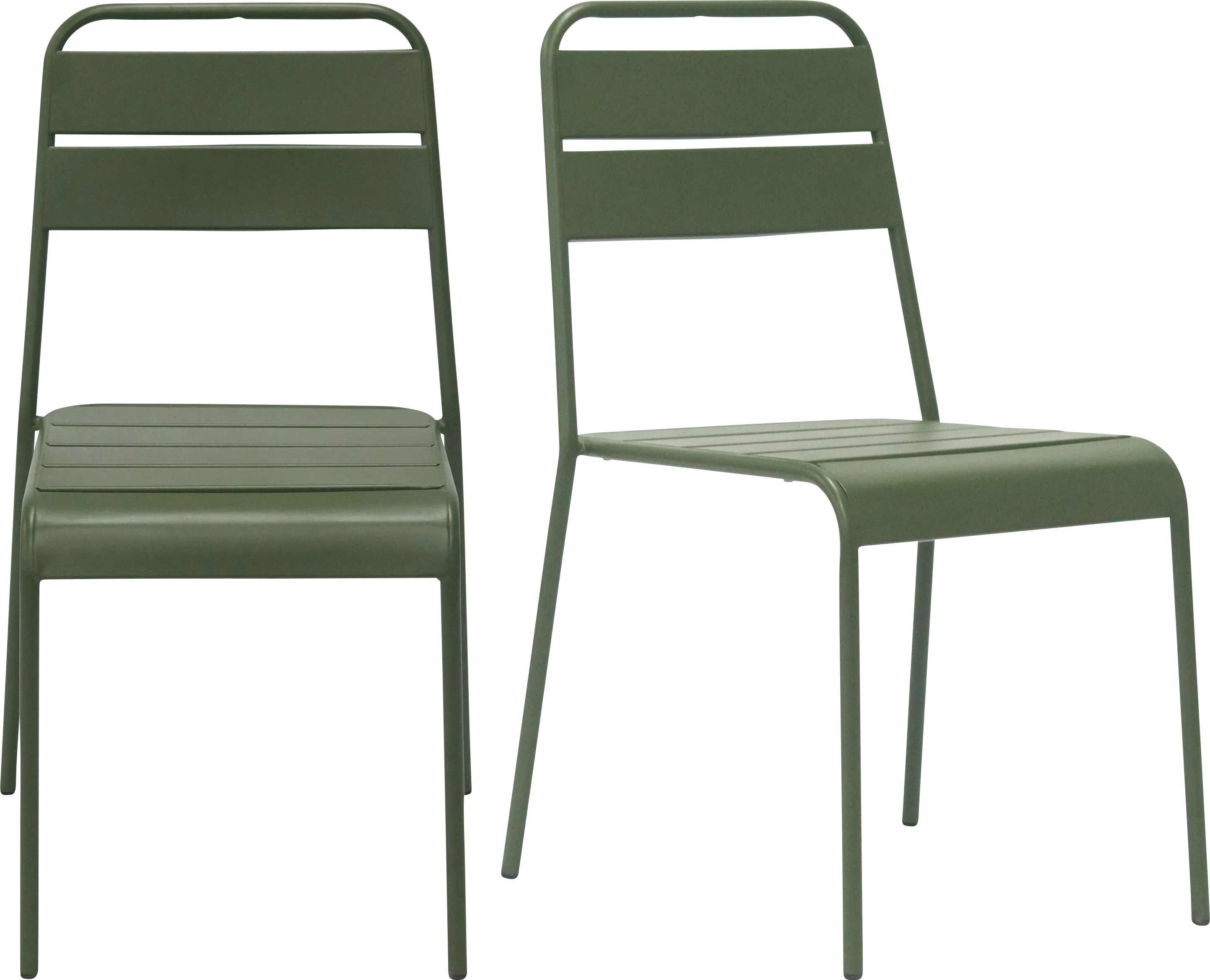 Outdoor Sowelle Green Side Chair, Set of 2 - Thumbnail - Image 1