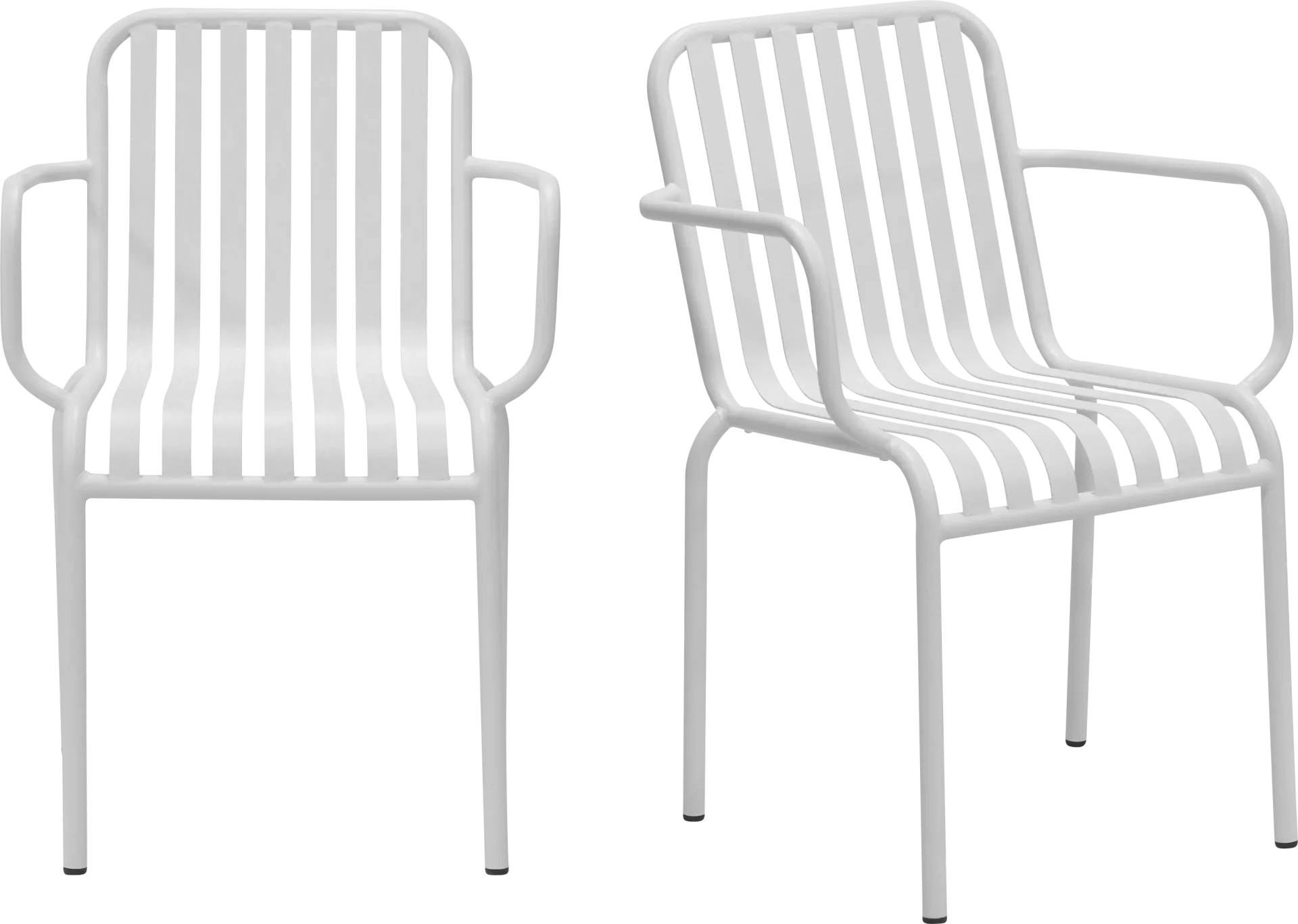Outdoor Ischia II White Arm Chair, Set of 2 - Image 1