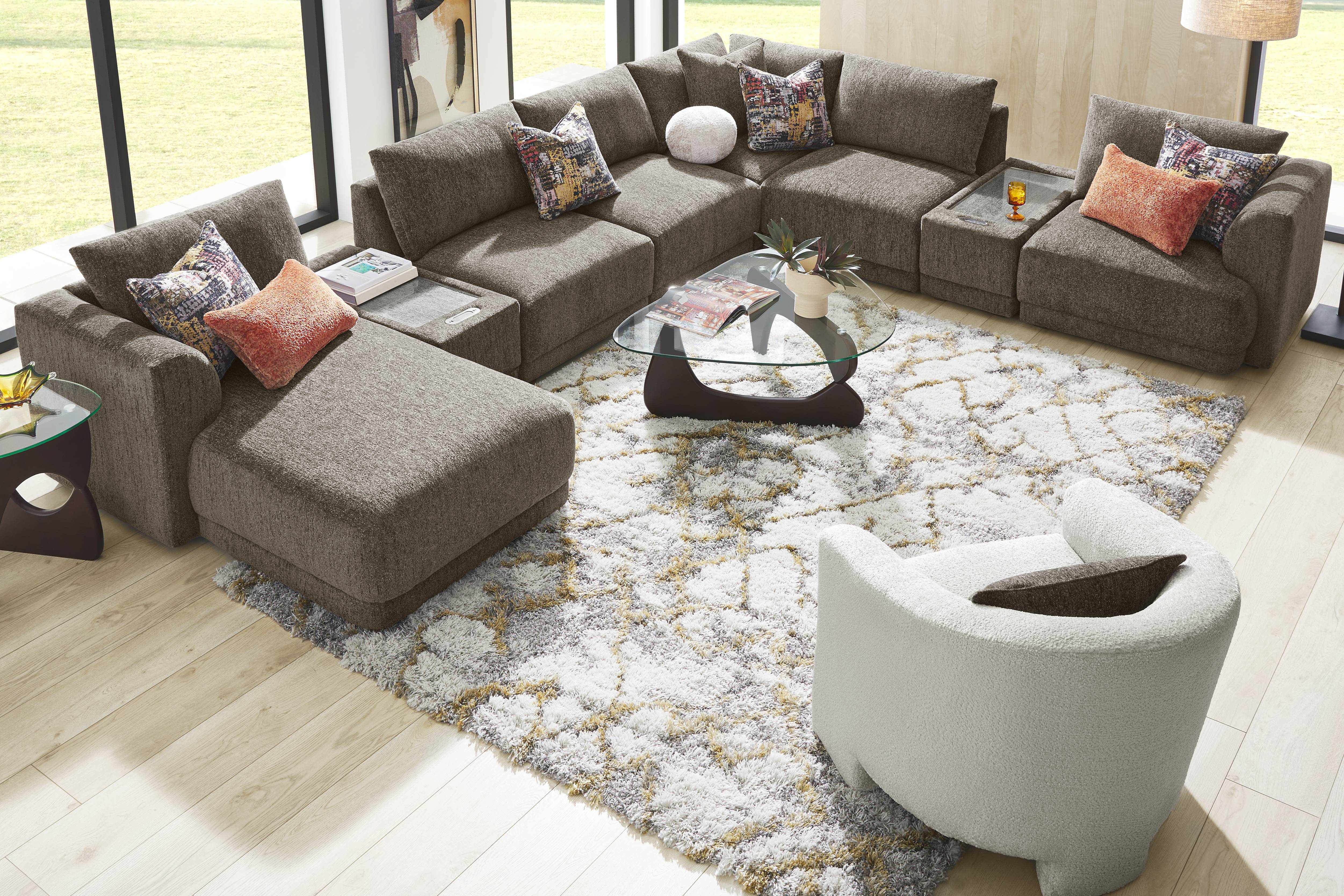 Mink 8 Pc ModularFour with Media Consoles