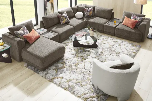 Mink 8 Pc ModularFour with Media Consoles